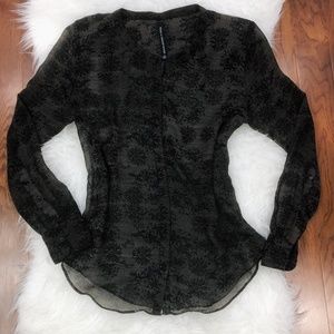 W.G.B By Walter Baker Floral Long Sleeve Blouse XS